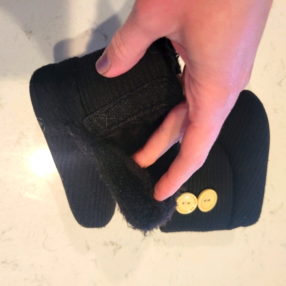 Baby Walker Toddler Black Snow Boots Size 9-18 Months - Picture 6 of 13